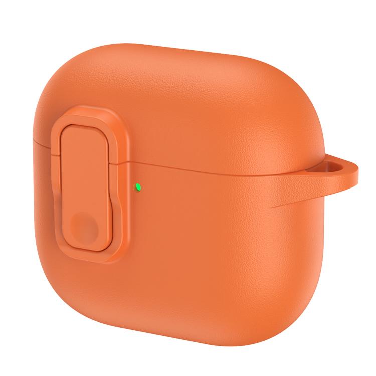 For AirPods 4 XDcase Faux Leather Texture Security Lock TPU Earbud Case