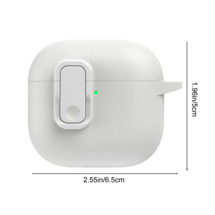 For AirPods 4 XDcase Faux Leather Texture Security Lock TPU Earbud Case