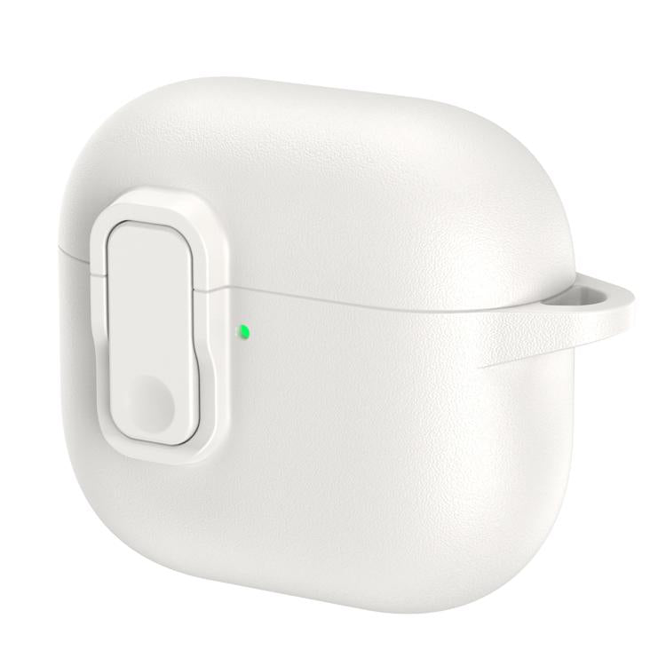For AirPods 4 XDcase Faux Leather Texture Security Lock TPU Earbud Case