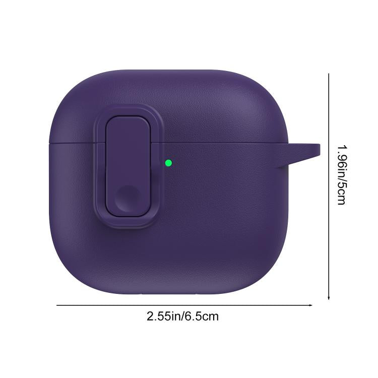 For AirPods 4 XDcase Faux Leather Texture Security Lock TPU Earbud Case