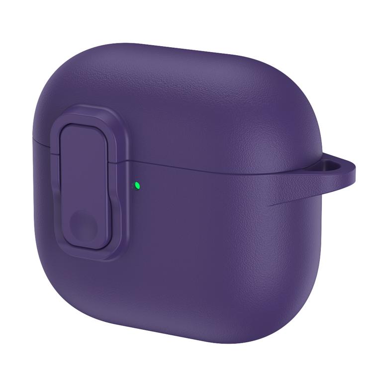 For AirPods 4 XDcase Faux Leather Texture Security Lock TPU Earbud Case
