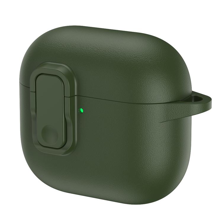 For AirPods 4 XDcase Faux Leather Texture Security Lock TPU Earbud Case