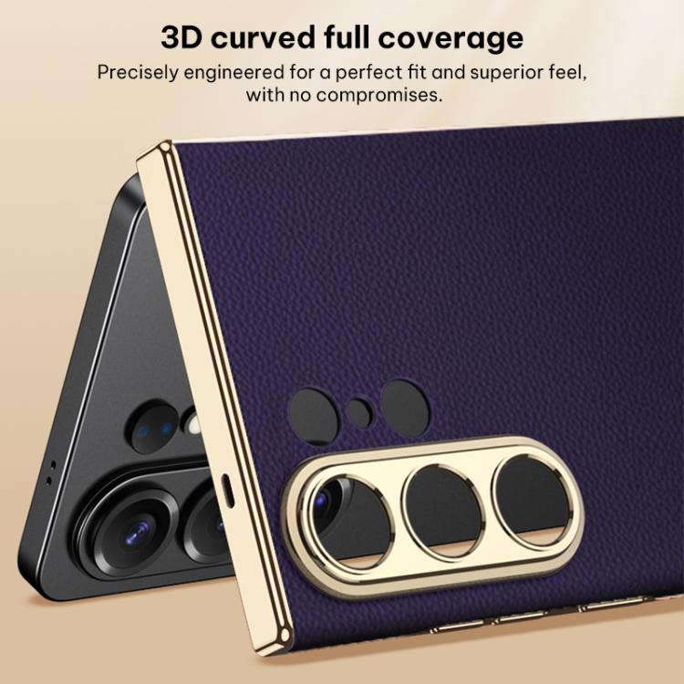 For Samsung Galaxy S26 Ultra 5G GKK Plating Leather Curved Phone Case without Pen
