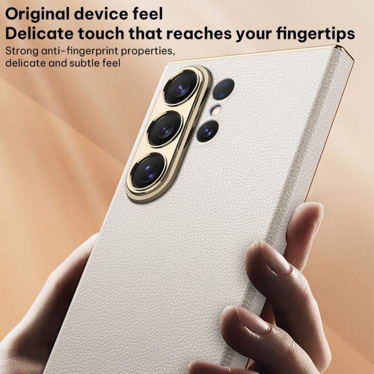 For Samsung Galaxy S26 Ultra 5G GKK Plating Leather Curved Phone Case without Pen