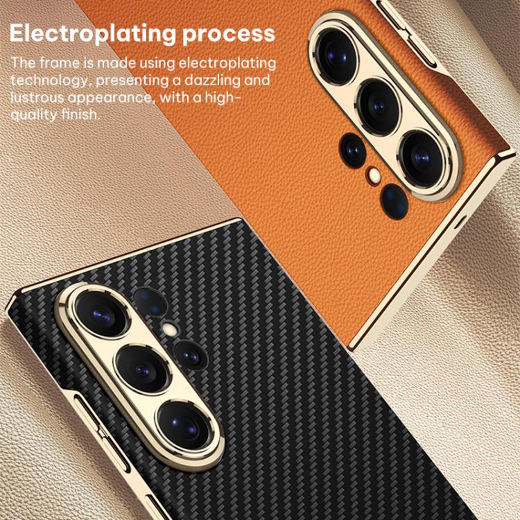 For Samsung Galaxy S26 Ultra 5G GKK Plating Leather Curved Phone Case without Pen
