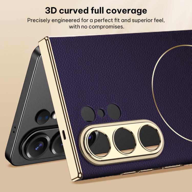 For Samsung Galaxy S26 Ultra 5G GKK Plating Leather Curved Magnetic Phone Case without Pen