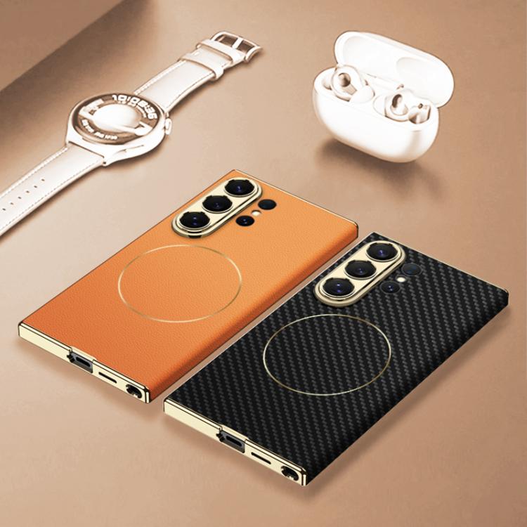 For Samsung Galaxy S26 Ultra 5G GKK Plating Leather Curved Magnetic Phone Case without Pen