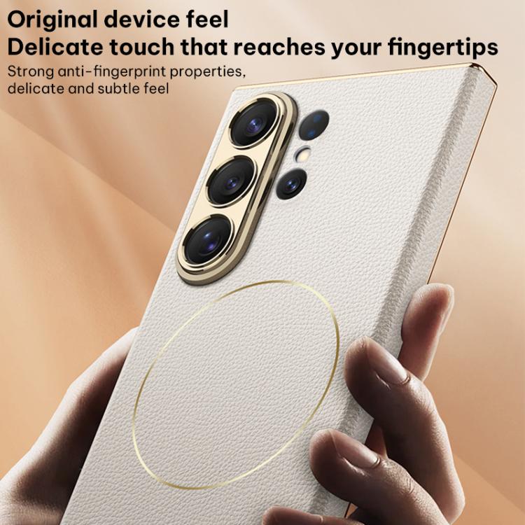 For Samsung Galaxy S26 Ultra 5G GKK Plating Leather Curved Magnetic Phone Case without Pen
