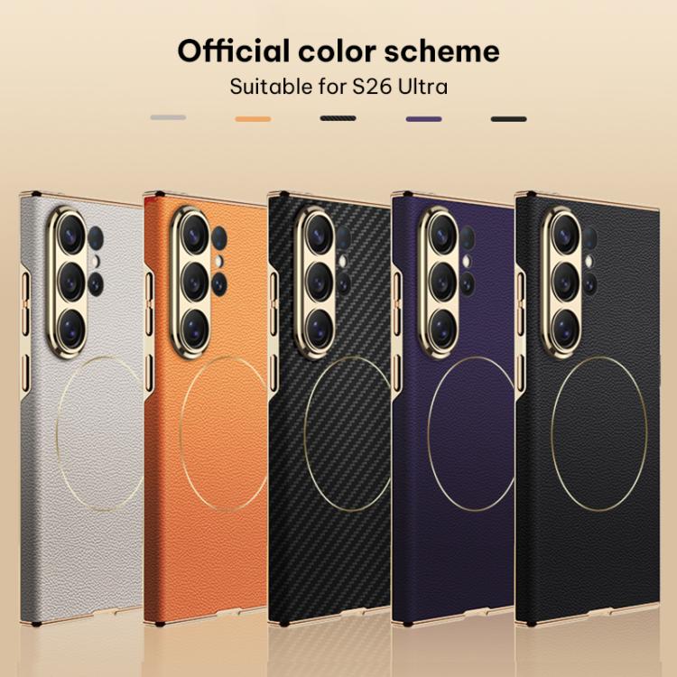 For Samsung Galaxy S26 Ultra 5G GKK Plating Leather Curved Magnetic Phone Case without Pen