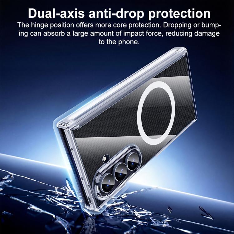 For Samsung Galaxy Z TriFold Dual Axis Magnetic Transparent Phone Case