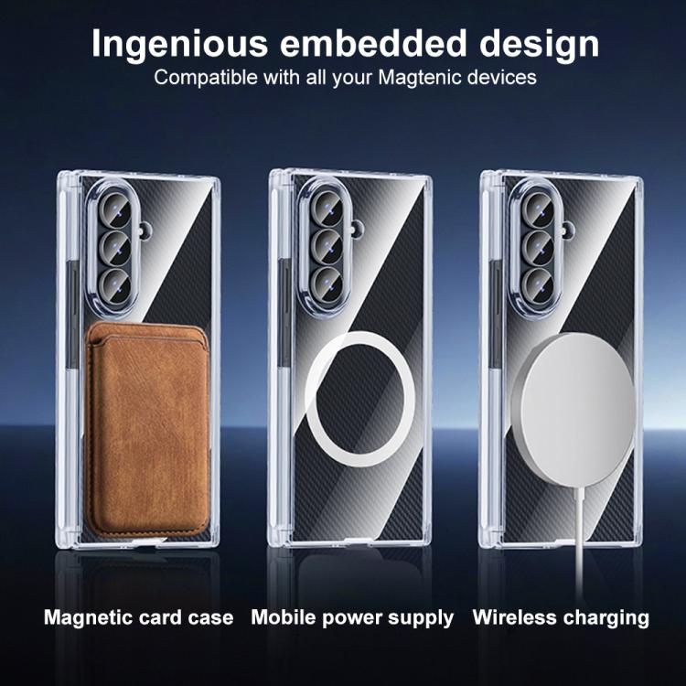 For Samsung Galaxy Z TriFold Dual Axis Magnetic Transparent Phone Case
