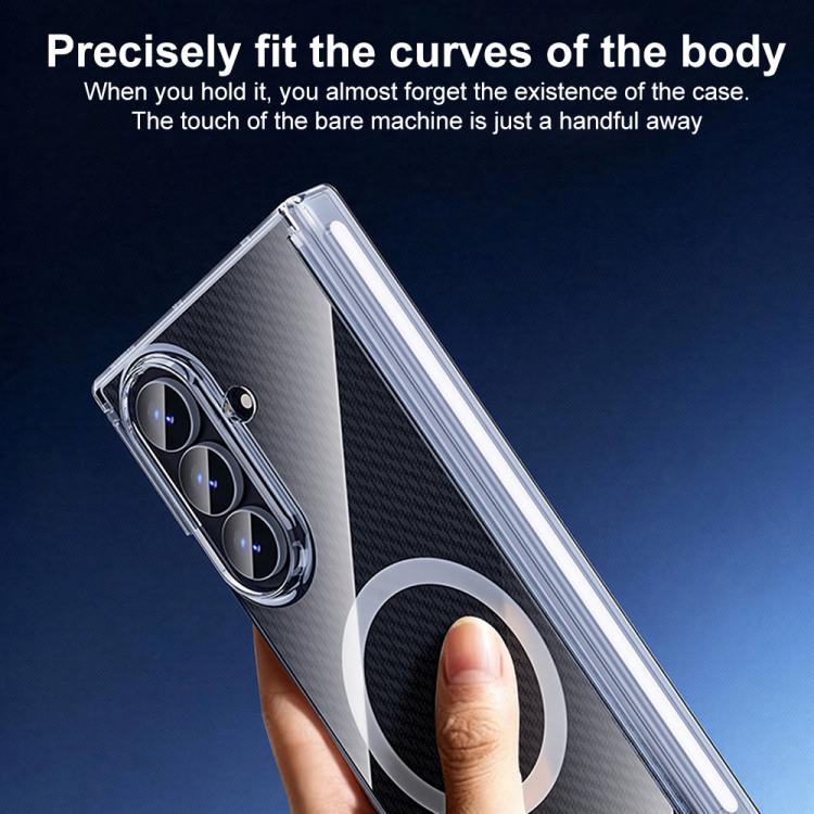 For Samsung Galaxy Z TriFold Dual Axis Magnetic Transparent Phone Case