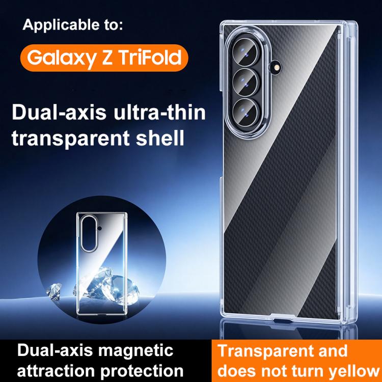 For Samsung Galaxy Z TriFold Dual Axis Transparent Phone Case