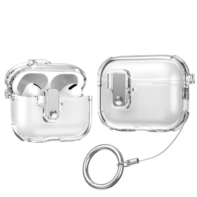 For AirPods 4 XDcase Transparent Silicone Automatic Pop-Up Earbud Case