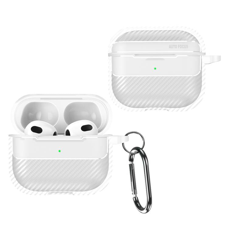 For AirPods 4 XDcase Carbon Fiber Texture Earbud Case with Hook