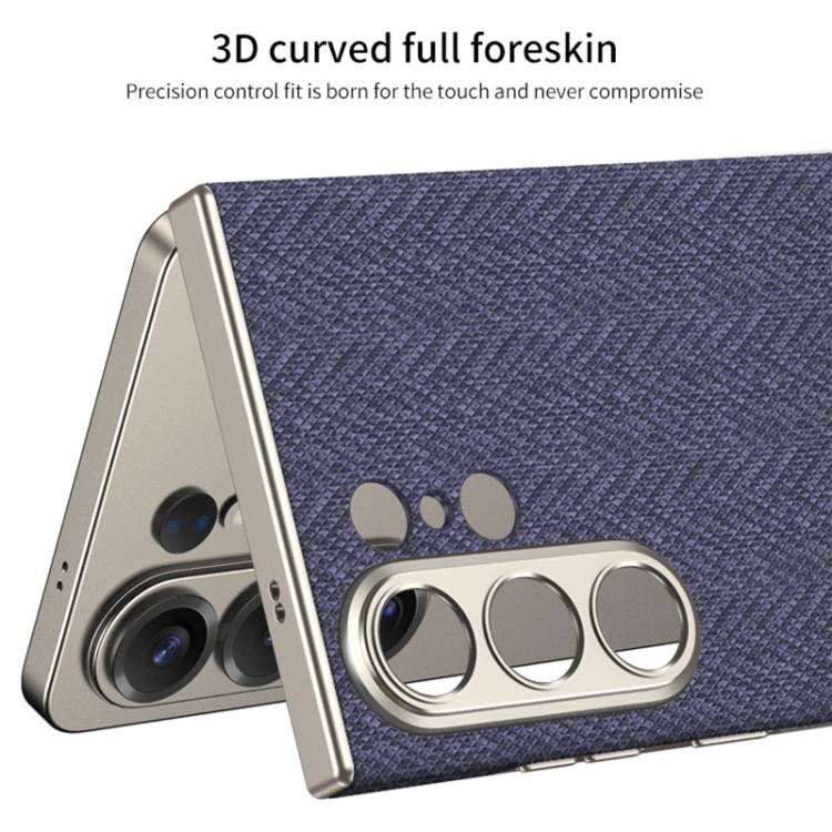 For Samsung Galaxy S26 Ultra 5G GKK Skin Feel Curved Leather Nylon Magnetic Phone Case