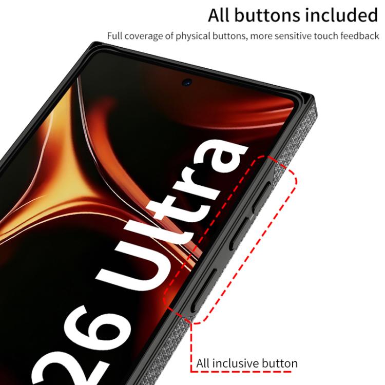 For Samsung Galaxy S26 Ultra 5G GKK Skin Feel Curved Leather Nylon Magnetic Phone Case