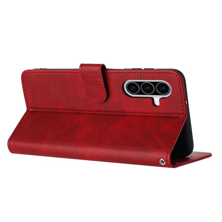 For Samsung Galaxy A57 5G Solid Calf Texture Flip Leather Phone Case