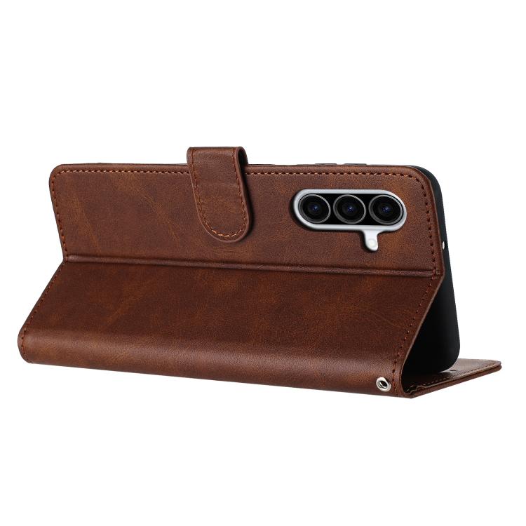 For Samsung Galaxy A57 5G Solid Calf Texture Flip Leather Phone Case