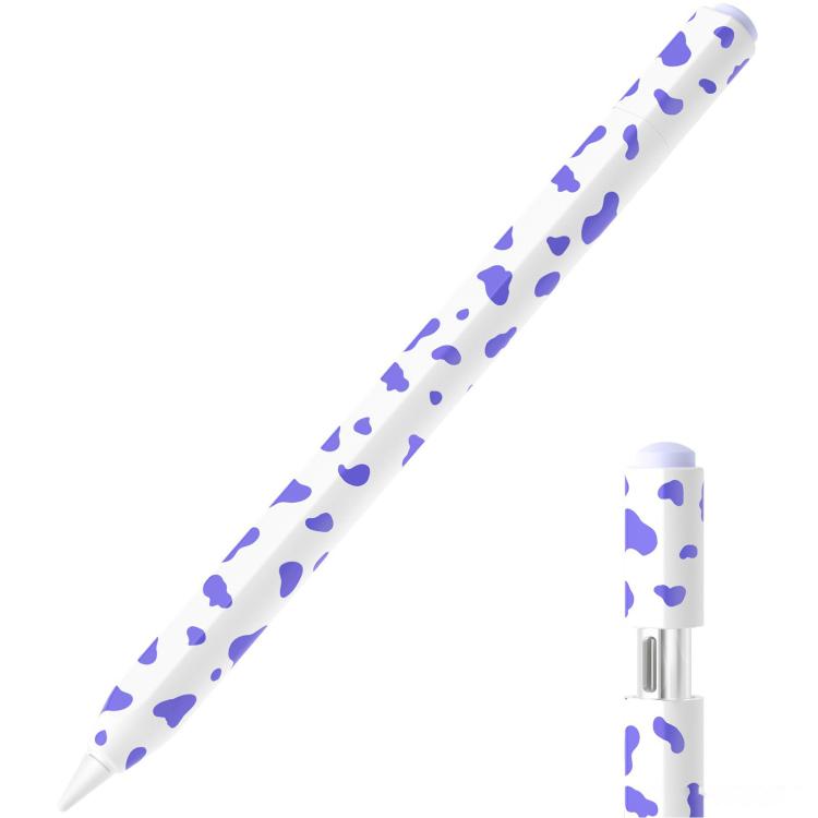 For Apple Pencil USB-C / 3 XDcase Cow Print Silicone Protective Stylus Pen Sleeve