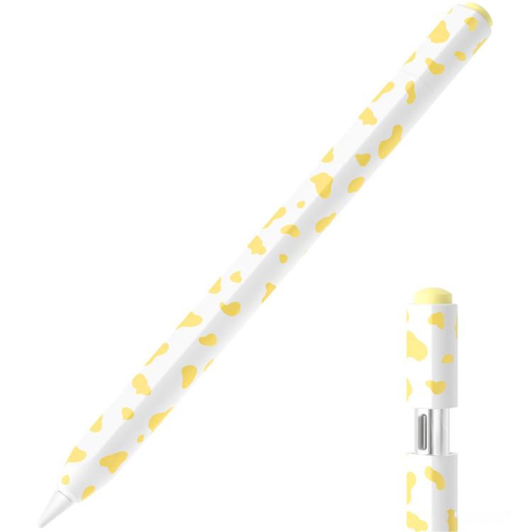 For Apple Pencil USB-C / 3 XDcase Cow Print Silicone Protective Stylus Pen Sleeve