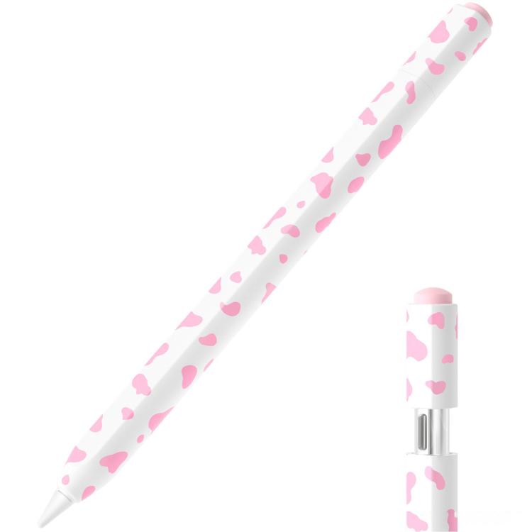 For Apple Pencil USB-C / 3 XDcase Cow Print Silicone Protective Stylus Pen Sleeve