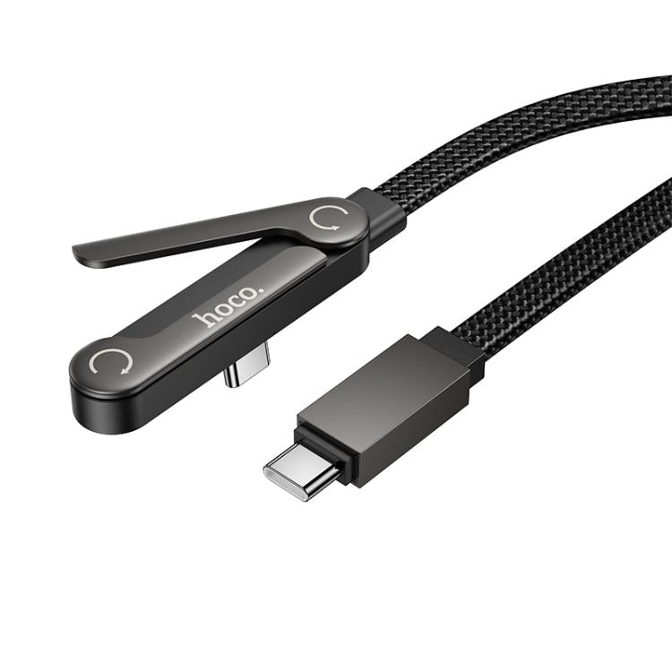 hoco U150 60W Type-C to Type-C Charging Cable with Stand, Cable Length: 1.2m - Black
