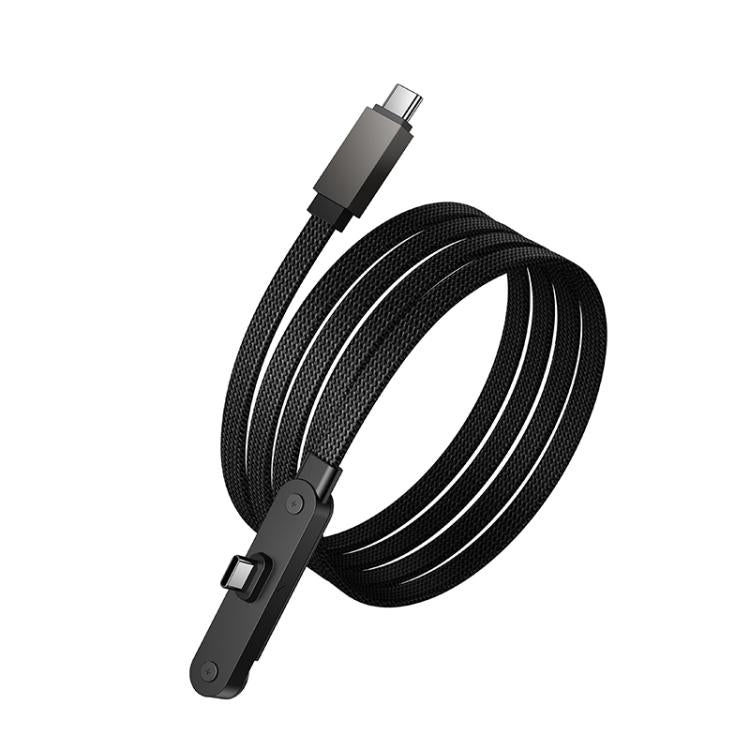 hoco U150 60W Type-C to Type-C Charging Cable with Stand, Cable Length: 1.2m - Black