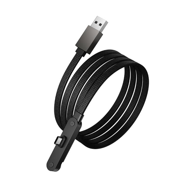 hoco U150 3A USB to Type-C Charging Cable with Stand, Length: 1.2m - Black