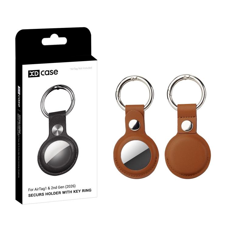 For AirTag 2nd Gen / AirTag 1st Gen XDcase Vegan Leather Protective Case with Metal Ring