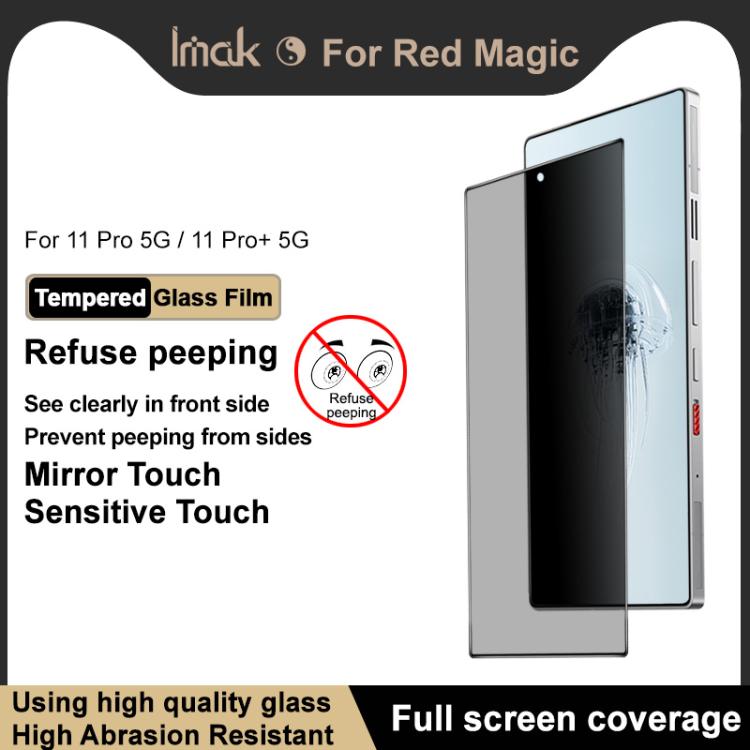 For ZTE nubia RedMagic 11 Pro+ imak HD Full Screen Privacy Tempered Glass Protective Film