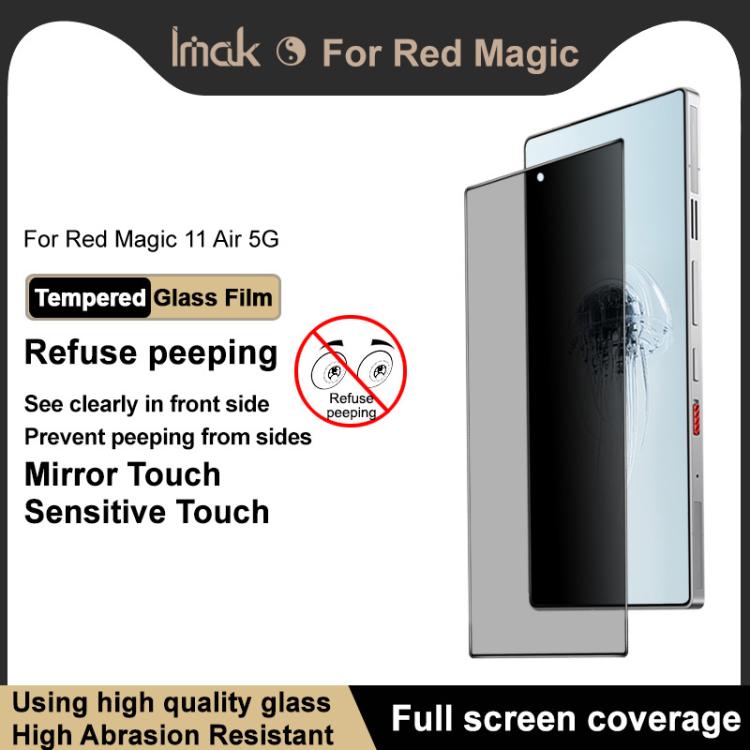 For ZTE nubia RedMagic 11 Air imak HD Full Screen Privacy Tempered Glass Protective Film