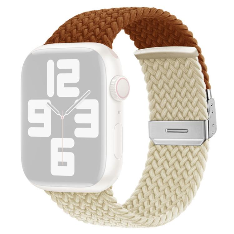 For Apple Watch 42 / 44 / 45 / 46 / 49mm xDfind Buckle-fastening Stitching Braided Nylon Watch Band