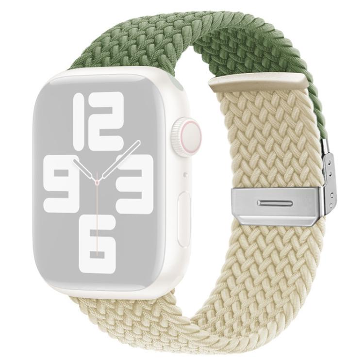 For Apple Watch 42 / 44 / 45 / 46 / 49mm xDfind Buckle-fastening Stitching Braided Nylon Watch Band