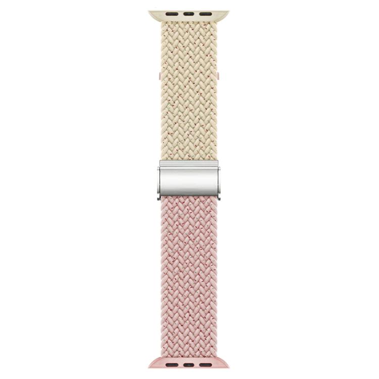 For Apple Watch 42 / 44 / 45 / 46 / 49mm xDfind Buckle-fastening Stitching Braided Nylon Watch Band