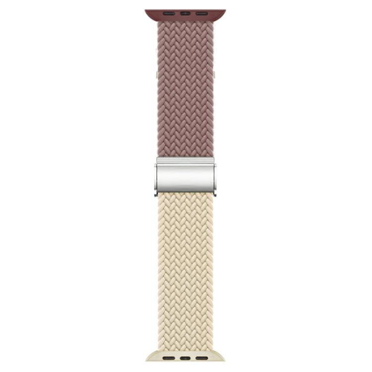 For Apple Watch 42 / 44 / 45 / 46 / 49mm xDfind Buckle-fastening Stitching Braided Nylon Watch Band