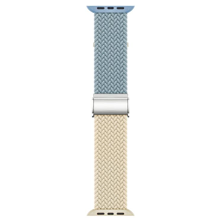 For Apple Watch 42 / 44 / 45 / 46 / 49mm xDfind Buckle-fastening Stitching Braided Nylon Watch Band