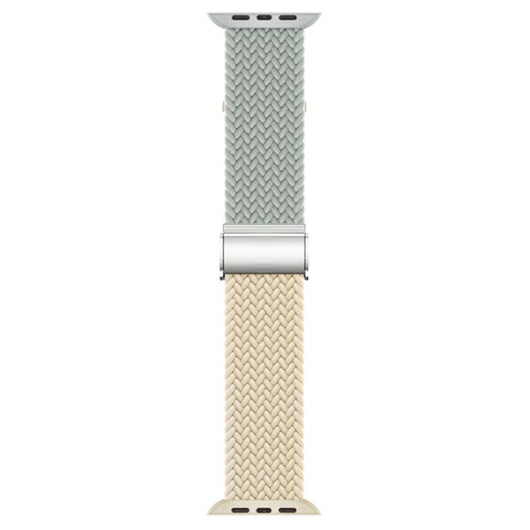 For Apple Watch 42 / 44 / 45 / 46 / 49mm xDfind Buckle-fastening Stitching Braided Nylon Watch Band