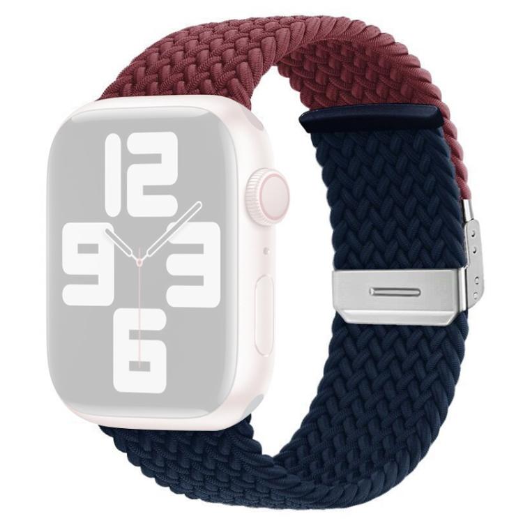 For Apple Watch 38 / 40 / 41 / S10 42mm xDfind Buckle-fastening Stitching Braided Nylon Watch Band