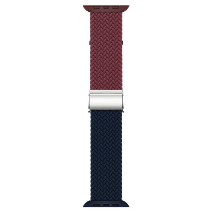 For Apple Watch 38 / 40 / 41 / S10 42mm xDfind Buckle-fastening Stitching Braided Nylon Watch Band