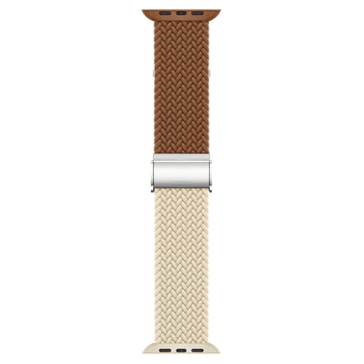 For Apple Watch 38 / 40 / 41 / S10 42mm xDfind Buckle-fastening Stitching Braided Nylon Watch Band