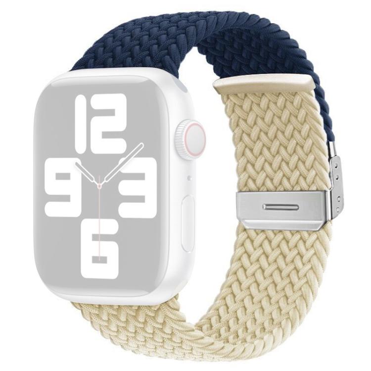 For Apple Watch 38 / 40 / 41 / S10 42mm xDfind Buckle-fastening Stitching Braided Nylon Watch Band