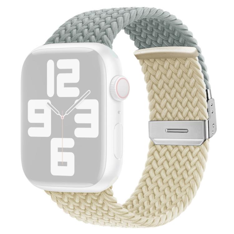 For Apple Watch 38 / 40 / 41 / S10 42mm xDfind Buckle-fastening Stitching Braided Nylon Watch Band