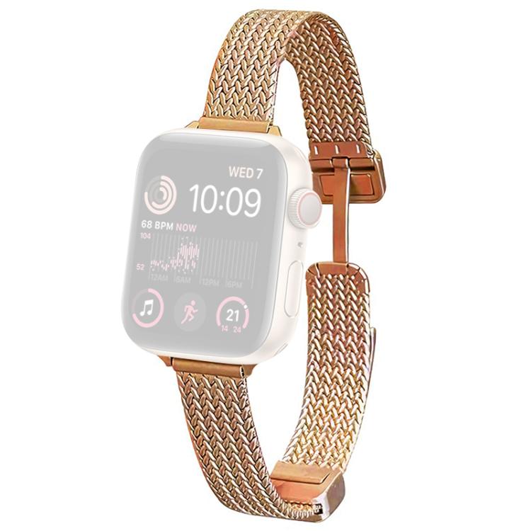 For Apple Watch 38 / 40 / 41 / S10 42mm xDfind Wheat Ear Magnetic Buckle Stainless Steel Watch Band