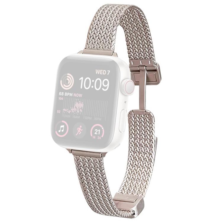 For Apple Watch 38 / 40 / 41 / S10 42mm xDfind Wheat Ear Magnetic Buckle Stainless Steel Watch Band