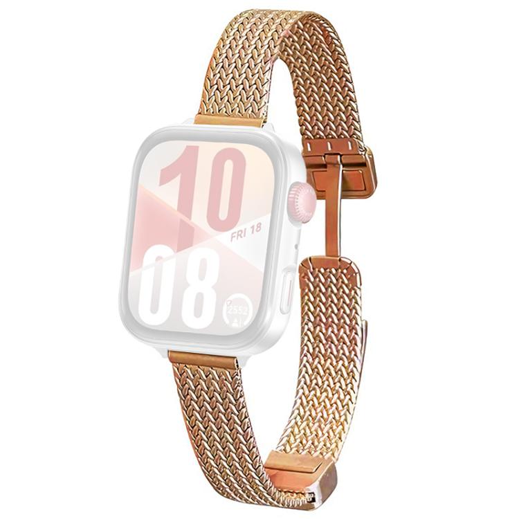 For Huawei Watch Fit4 Pro / Fit4 / Fit3 xDfind Wheat Ear Magnetic Buckle Stainless Steel Watch Band