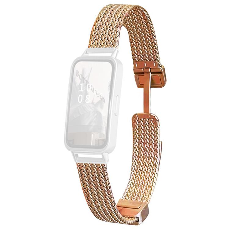 For Huawei Band 10 / 9 / 8 xDfind Wheat Ear Magnetic Buckle Stainless Steel Watch Band
