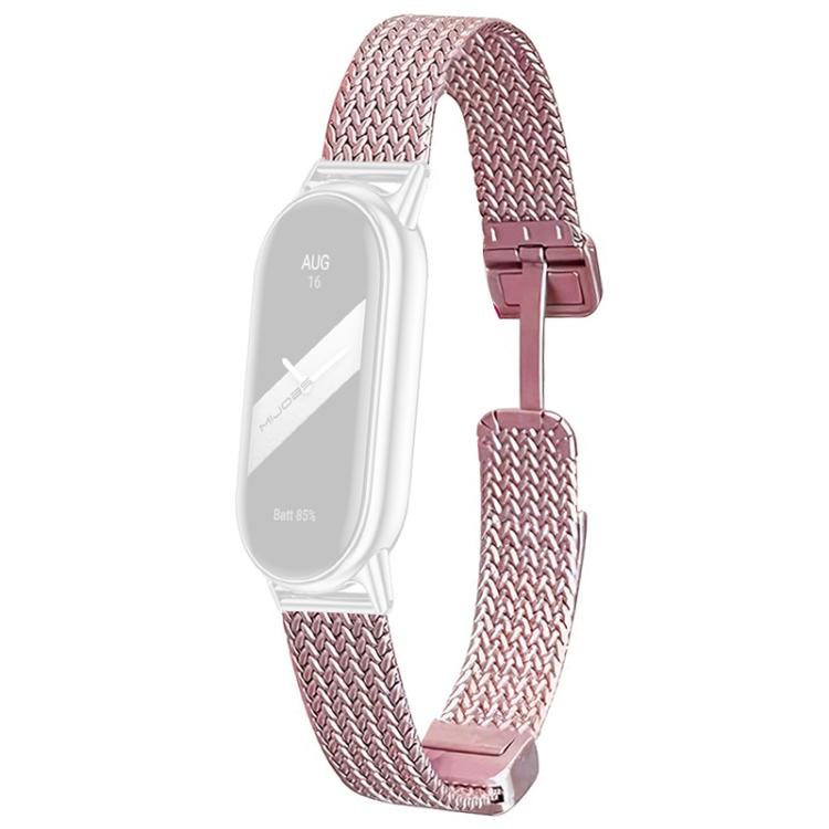 For Xiaomi Smart Band 10 / 9 / 8 NFC xDfind Wheat Ear Magnetic Buckle Stainless Steel Watch Band