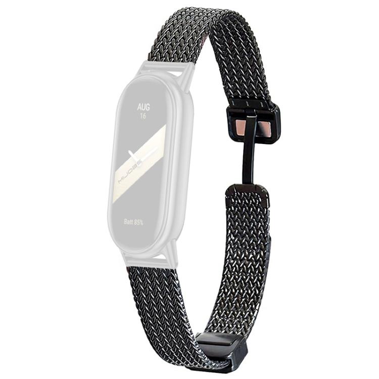 For Xiaomi Smart Band 10 / 9 / 8 NFC xDfind Wheat Ear Magnetic Buckle Stainless Steel Watch Band