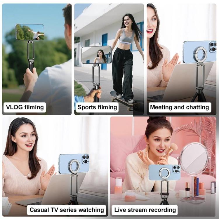 T38 Magnetic Selfie Travel Phone Holder - Black
